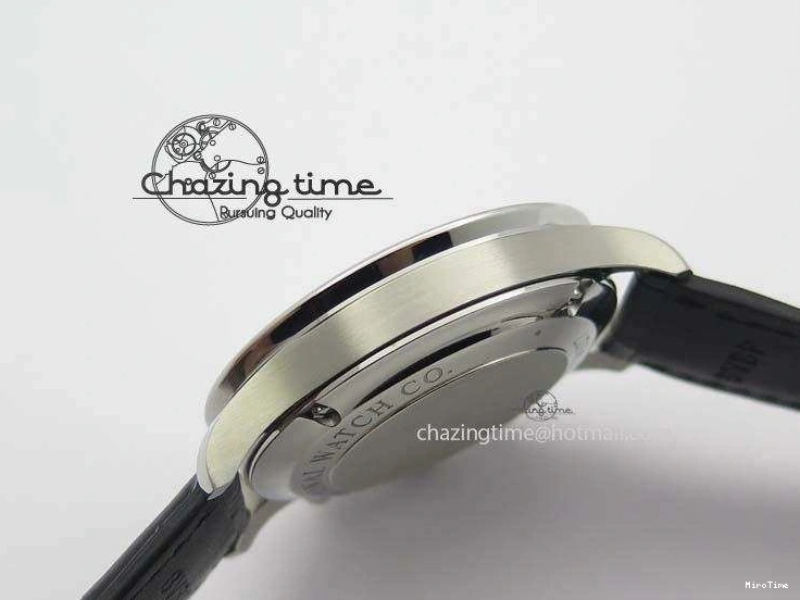 MIROTIME 0217 Modern Portuguese IW371404 ZF V3 1:1 Best Edition SS Black Dial On Black Leather Strap A 7267